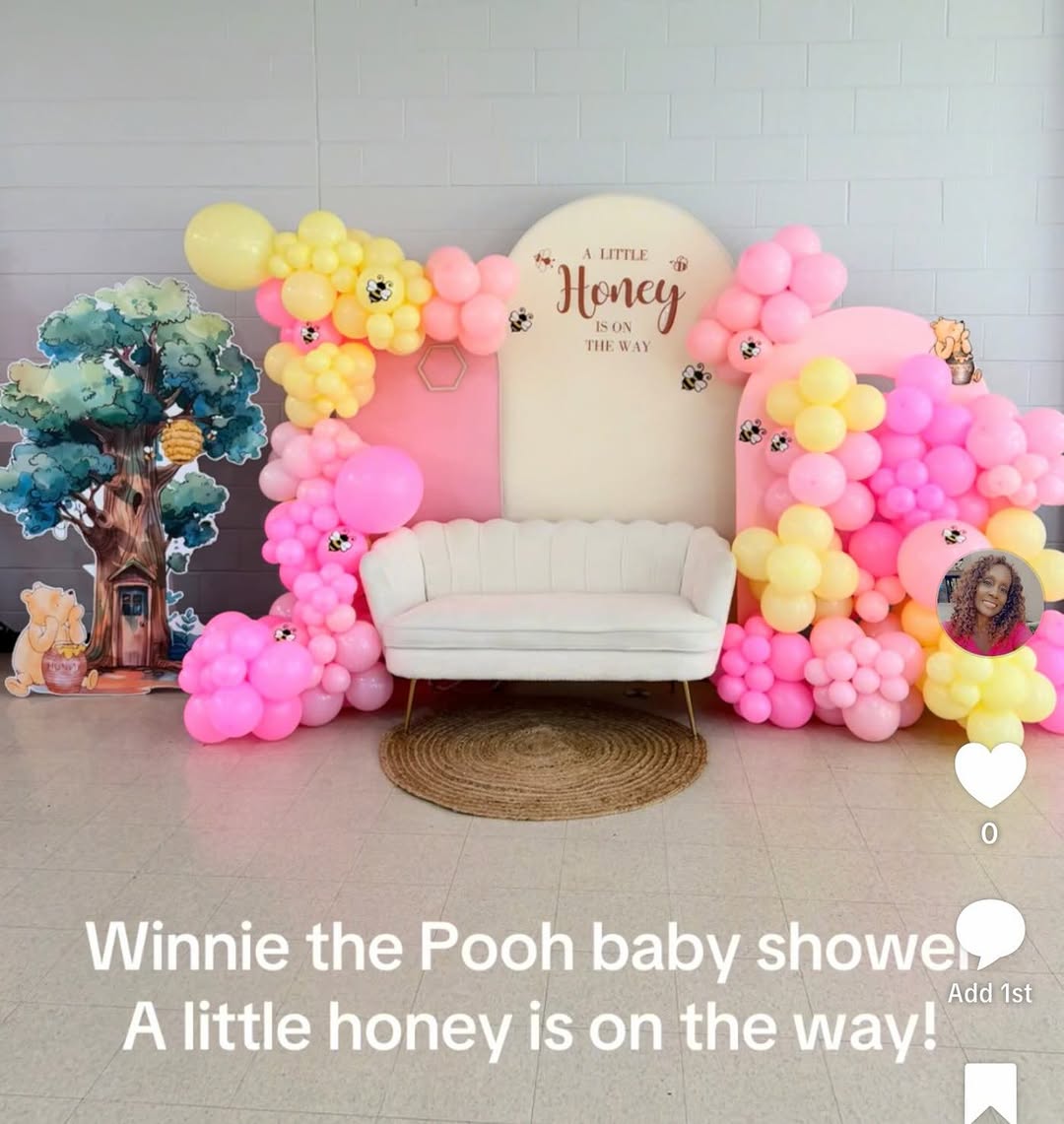 Two shades of pink, yellow and honey bees decals